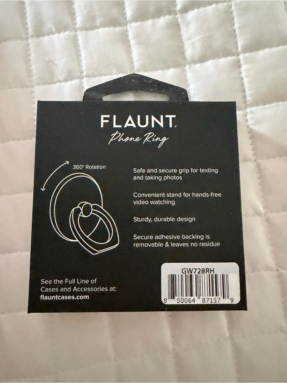 FLAUNT White Phone Ring Grip
